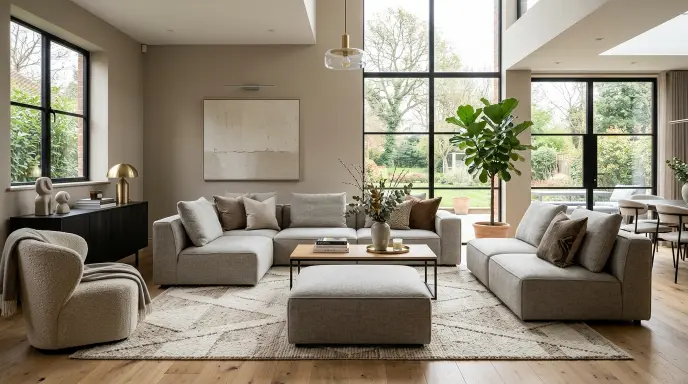 Smart Modular Sofa with Ottoman