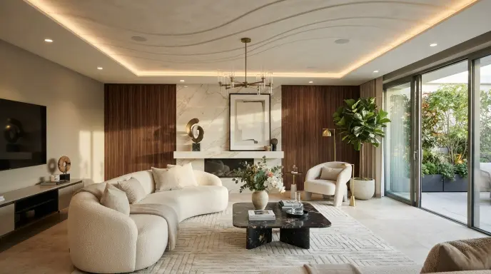 Textured False Ceiling
