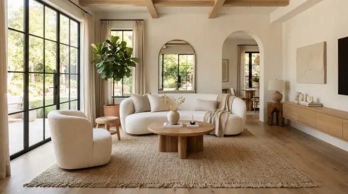 White Bouclé Sofa