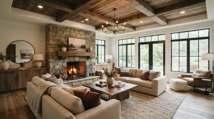 Wooden Beam False Ceiling