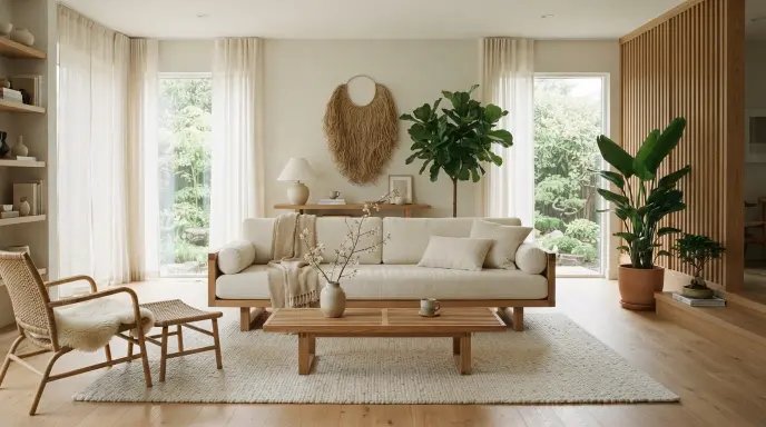 Wooden Frame Modern Sofa